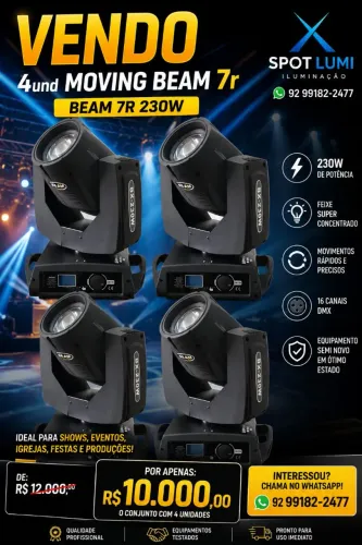 4 und MOVING BEAM HEAD 7r 230w