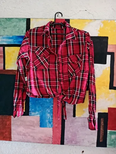 Linda blusa xadrez tamanho gg