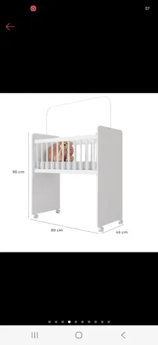 Mini berço infantil com colchão 