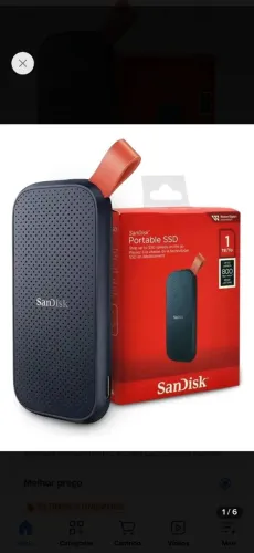 Vendo um SSD Portátil SanDisk de 1T lacrado