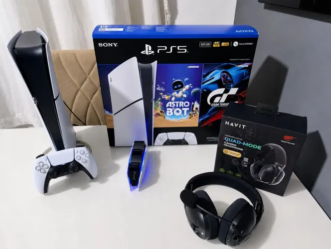  PS5 Slim Digital Completo + Jogos + Acessórios + Garantia