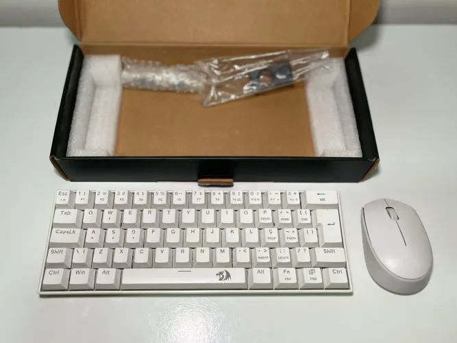 Teclado Mecânico Redragon Lakshmi K606W-R + Mouse Sem Fio Logitech M170