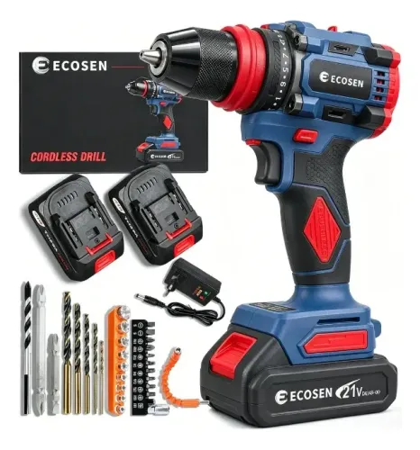 Furadeira Parafusadeira 21V 85Nm Sem Escovas Brushless | 2 Baterias + Acessórios | NOVO