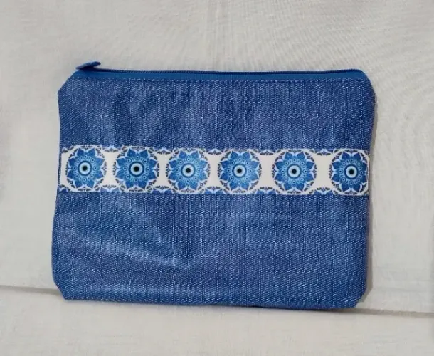 Necessaire impermeável - cor jeans