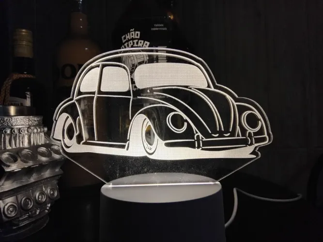 Luminaria modelo fusca cor branca