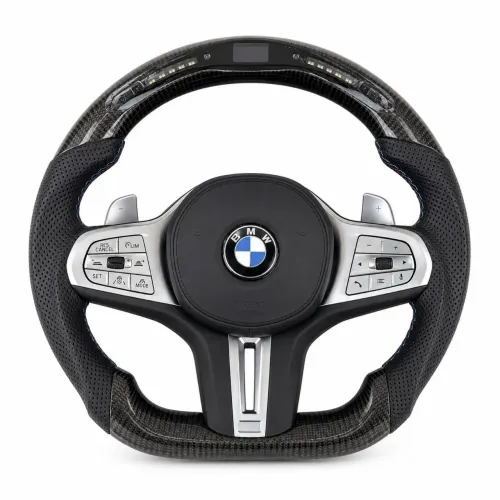 Volante bmw M Sport em carbono shift light G20