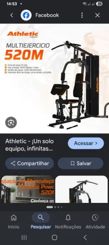 Vendo multiejercicio atlietic 520m 67 kilos
