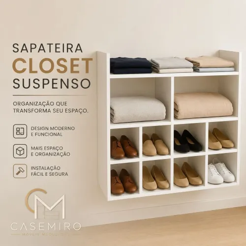 Sapateira closet suspenso 