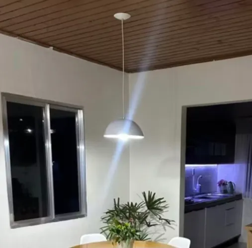 Lustre meia lua branco