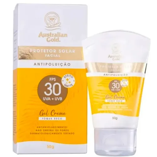 PROTETOR SOLAR FACIAL AUSTRALIAN GOLD FPS 30 50G TOQUE SECO