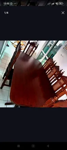 Conjunto Mesa Jantar 6 lugares - Madeira Maciça Macanaíba