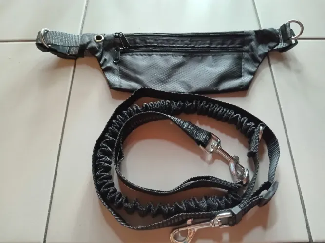 Guia de passeio pet reforçada com pochete