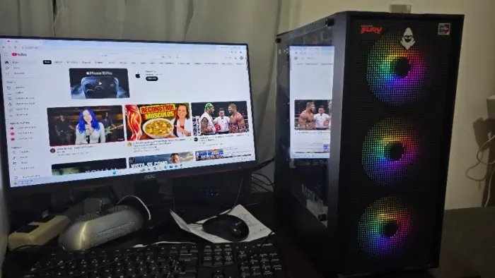 Computador AMD Ryzen 5 8600G, Placa mãe AsRock B650 PRO RS 16 Gigas