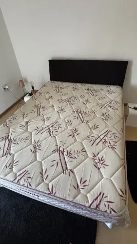 CAMA COMPLETA COM COLCHÃO E CABECEIRA