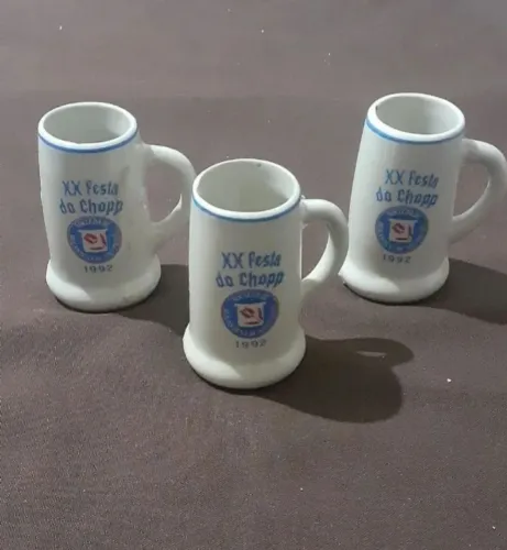 3 MINI CABECAS DE CERAMICA anos 80/90