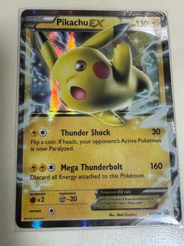 CARTA POKÉMON- PIKACHU EX - XY 174 - INGLÊS/ ORIGINAL