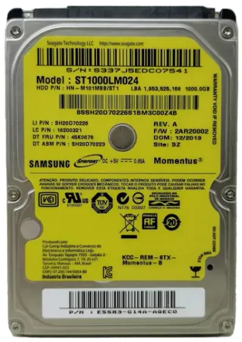 Hd Para Notebook 1TB Sata Ii 8mb St1000lm024 Samsung