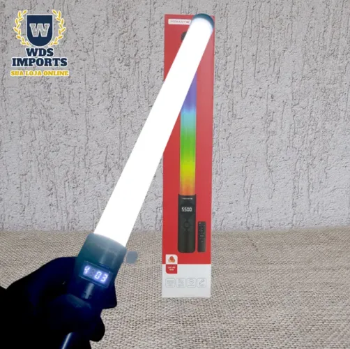Bastao De Led Com Controle Barra De Luzes Para Videos Rgb - Tomate