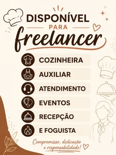 DISPONÍVEL PARA FREELANCER 