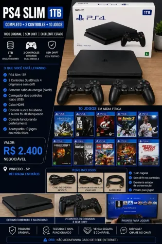 Sony PlayStation 4 - PS4 Slim 1 Tera