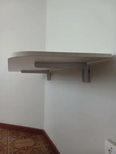 Mesa Dobrável de Parede Branca - 101 × 39 cm