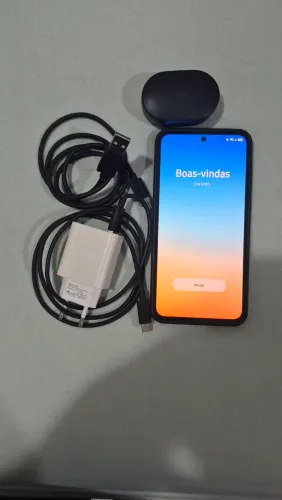 Combo Galaxy A35 5G 128GB Preto + Fone Bluetooth + Capinha + Carregadores (Completo)