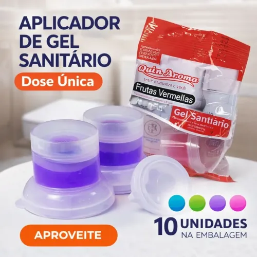 Desodorizador gel sanitário aplicador Unico 6g kit com 10