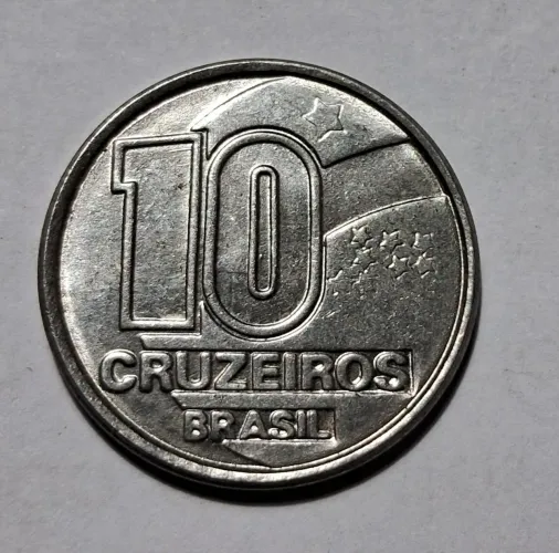 Moeda Brasileira de 10 Cruzeiros - 1991