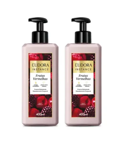 Combo: 2 Hidratantes Eudora Instance Frutas Vermelhas de 400ml cada