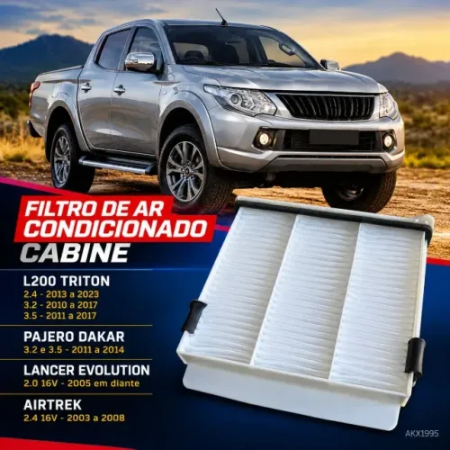 Filtro de Ar Condicionado Cabine L200 Triton Pajero Dakar Wega AKX1995 - Novo