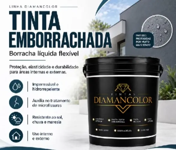 Tinta emborrachada líquida( 5 litros ) nova  cor: cinza escuro 