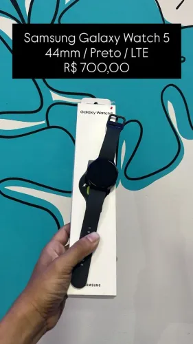 Seminovo: Samsung Galaxy Watch 5 44mm / Preto / LTE - Loja Fisica