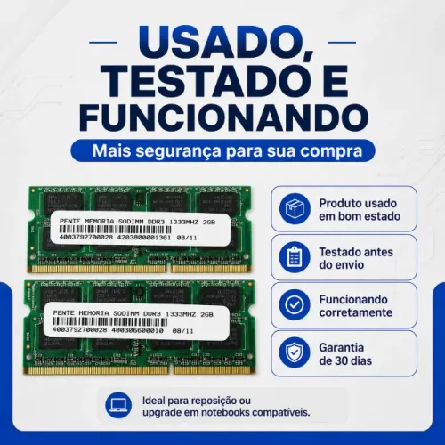 Kit 2 Memórias Notebook Smart Ddr3 2gb 1333mhz 4gb