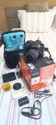 Sony câmera Alpha 6500 + bolsa case + lente dHD 55mm + cartão de memória 32GB