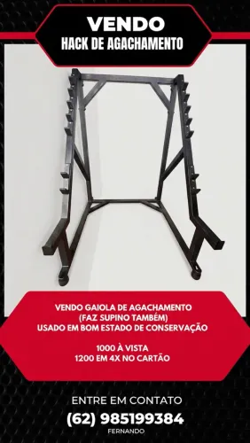 Hack para agachamento e supino
