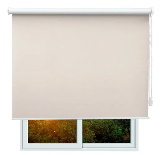 Cortinas Persianas Rolo Blackout Medida L 1,80 X A 1,50 Cor Bege Claro - 2 unidades