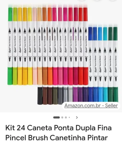 Kit canetinha ponta dupla 