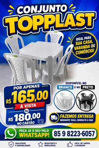 Conjunto de mesas com cadeiras 