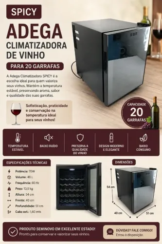 Adega climatizadora de vinhos Spicy