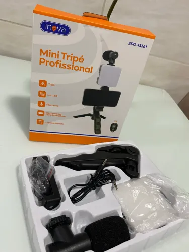  Tripé profissional com fone controle e luz 