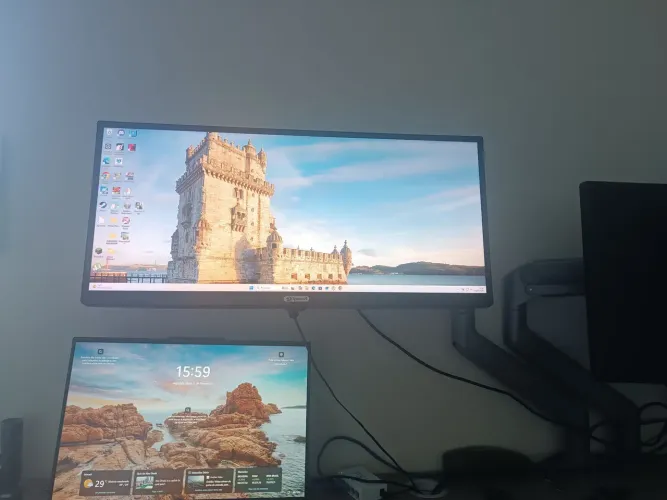 Monitor LG 25 POLEGADAS Ultrawide 75hz | MBR 1ms | Estabilizador de preto