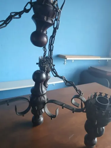 Lustre antigo retro 3 lâmpadas