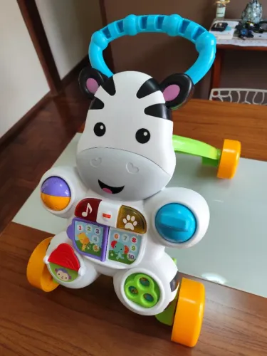 andador musical zebra fisher price com luzes e som