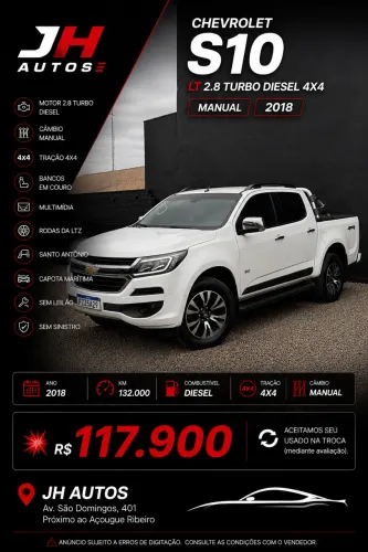 Chevrolet S10 Pick-up LS 2.8 TDI 4X4 CD Dies. Mec. 2018