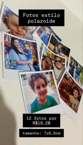 Fotos estilo polaroide com/sem ímã