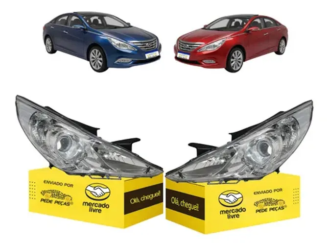Par Farol Sonata 2011 2012 2013 S/xenon Manual Ambos Lados