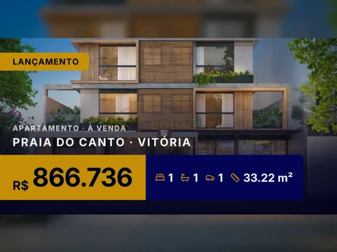 Incrível Apartamento 1 Quarto na Praia do Canto | Lazer Completo