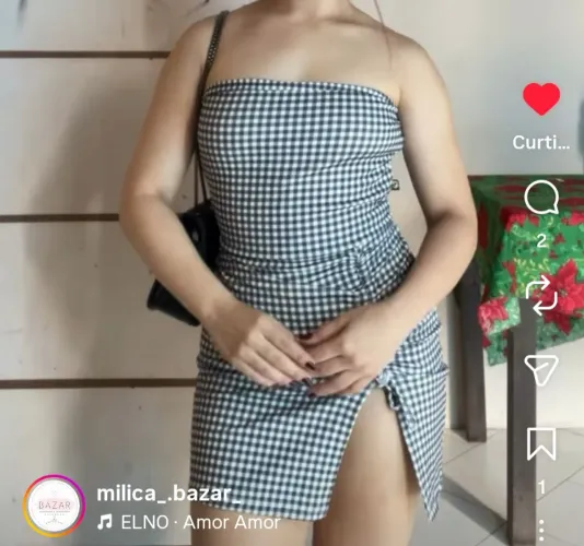 Vestido xadrex tam U