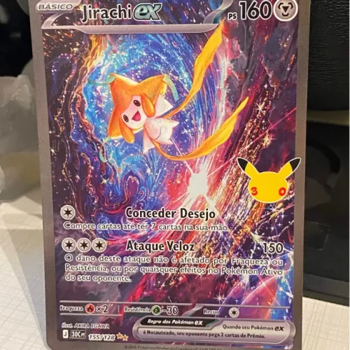 Carta Pokémon Jirachi Ex Comemoração 30 Anos TCG