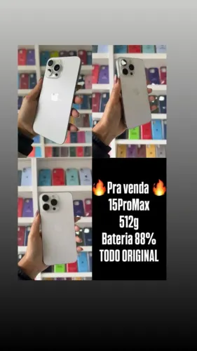 IPHONE 15 PRO MAX 512 GB - SEMI NOVO 88% BATERIA